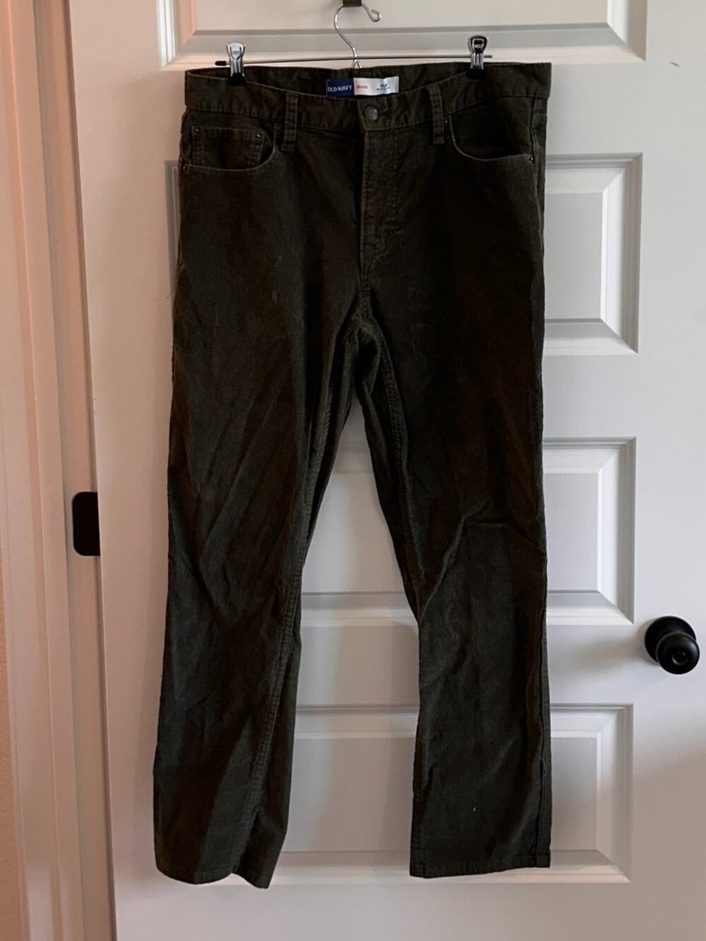 Old Navy Slim Five-Pocket Corduroy Pants Dark Olive 36W 32L